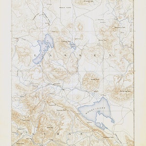 1886 Topo Map of Honey Lake California Quadrangle