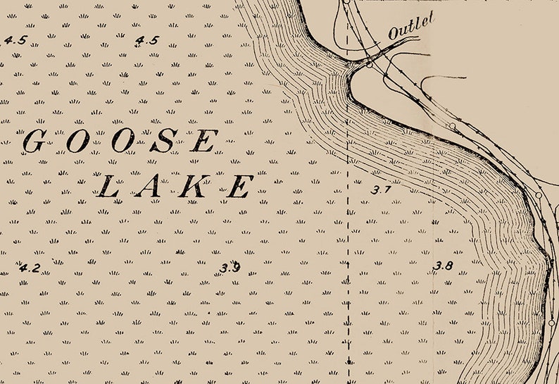 1916 Map of Goose Lake Greene County Iowa Etsy