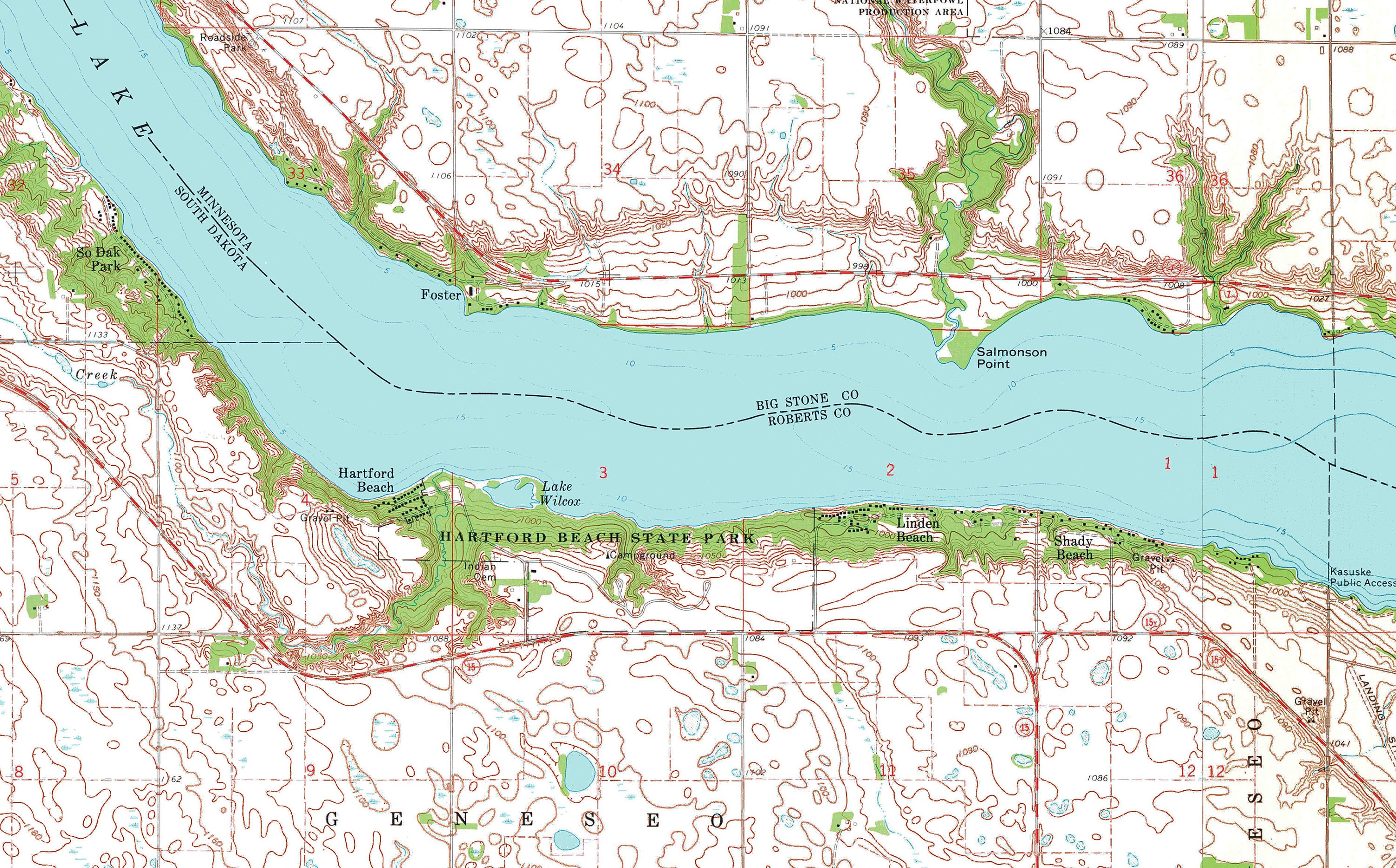 Big Stone Lake Map
