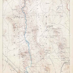 1886 Topo Karte von Camp Mohave Arizona Quadrangle Lake Mead Nationales Erholungsgebiet