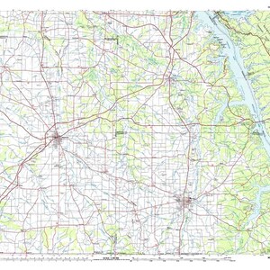 1986 Topo Map of Murray Kentucky Tennessee Mayfield Fulton