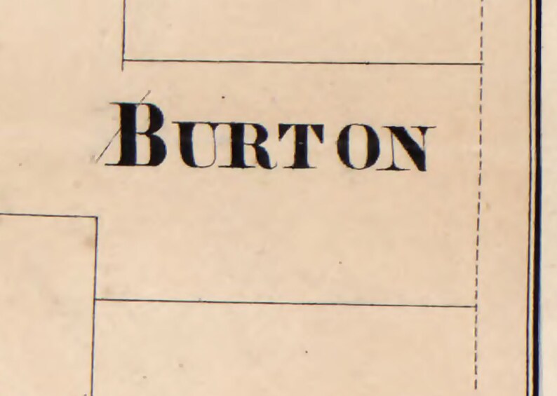 1857 Town Map of Burton Geauga County Ohio - Etsy