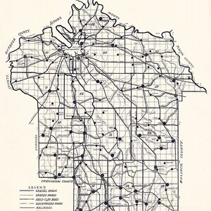 1918-Karte von Montgomery County, Alabama