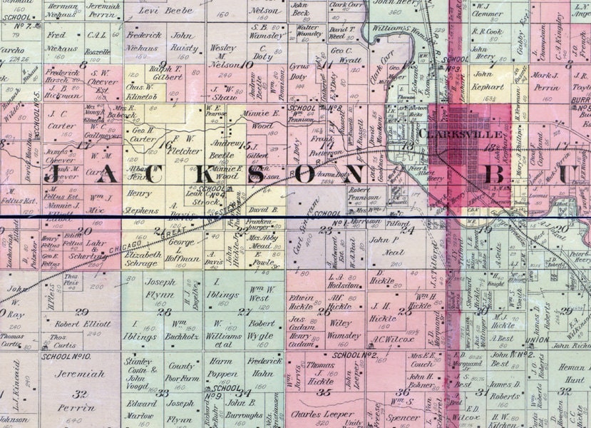 1897 Map of Butler County Iowa Clarksville - Etsy