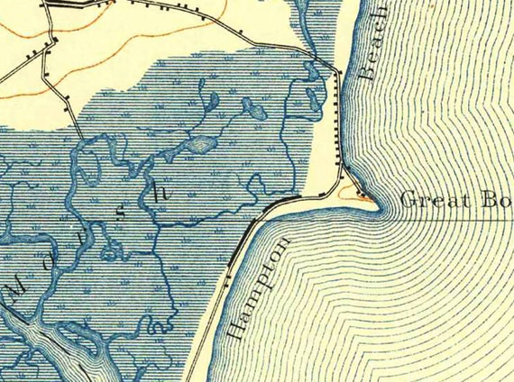 ハワイ骨董美術品 地図（NORTH HAMPTON BEACH MAP）