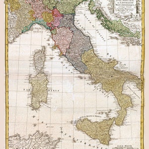 Mappa dell&#39;Italia del 1790