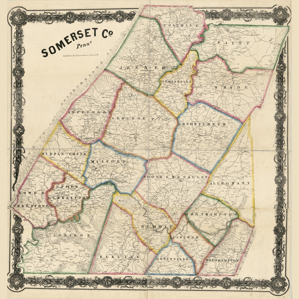 somerset county pa township map