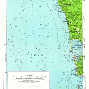 1963 Topo Karte von Copalis Beach Washington