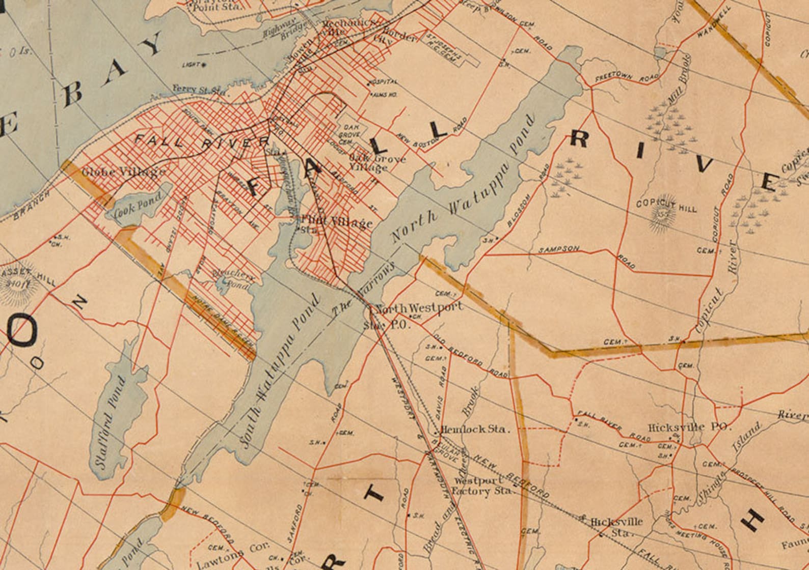 1895 Map Of Bristol County Massachusetts Etsy