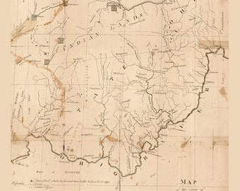 1804 Map of the State of Ohio