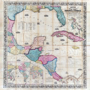 1857-Karte von Mittelamerika