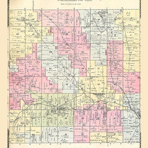 1881, carte du comté de Villenova Chautauqua, New York
