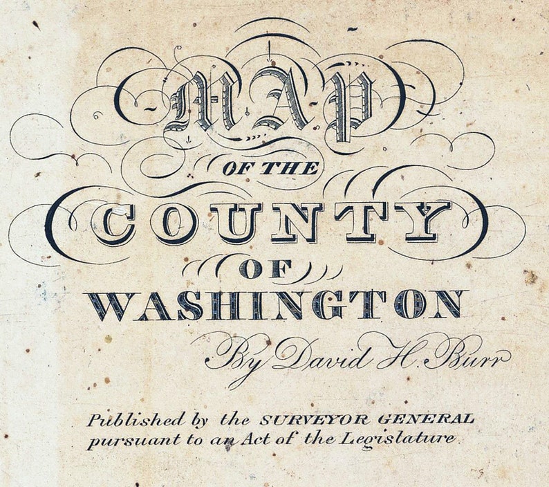 1829 Map of Washington County New York Etsy