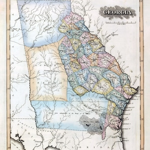 Mapa Georgii z 1822 r.
