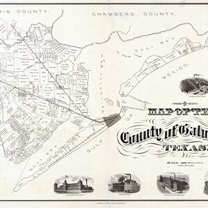 1902 Map of Galveston County Texas