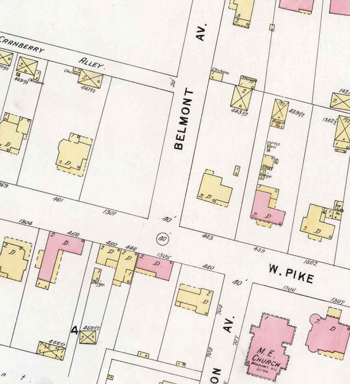 1896 Sanborn Map of Canonsburg Washington County Pennsylvania Etsy
