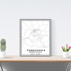 Carte de Carmichaels, Pennsylvanie