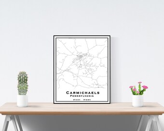 Carmichaels Pennsylvania Map