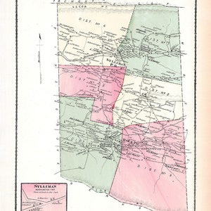1875-Karte der Washington Township Schuylmill County Pennsylvania