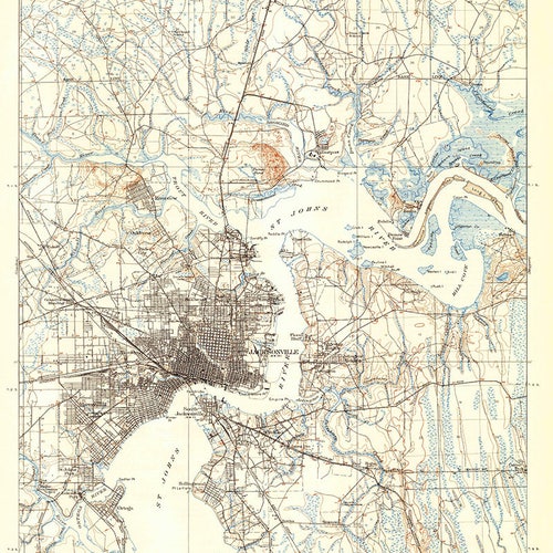 1918 Topo Map of Jacksonville Florida - Il 500x500.1437037871 Es9s