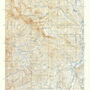 Carte topographique du Gros-Ventre, Wyoming, 1907