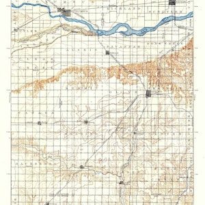 1899 Topo Map of David City Nebraska Columbus Schuyler