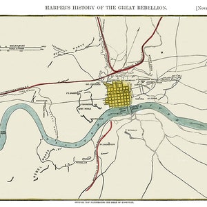 1863 Map of Knoxville Tennessee