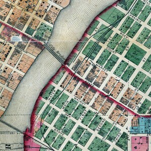 1871 Map of Rockford Winnebago County Illinois - Etsy