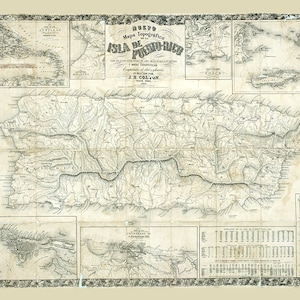 1863 Map of Puerto Rico