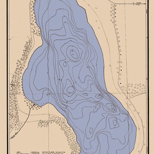 1925 Karte von Lake of the Woods Marshall County Indiana