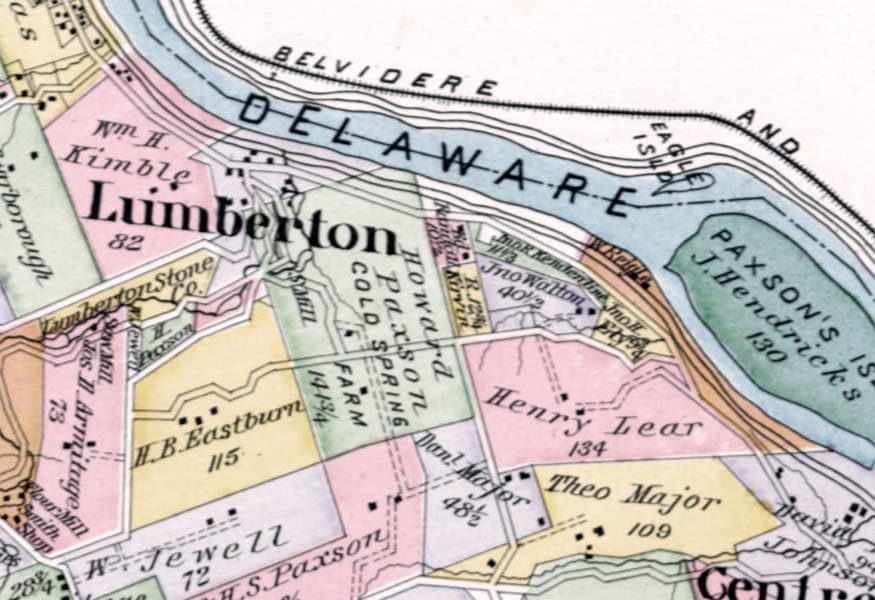 1891 Map of Solebury Township Bucks County Pennsylvania Etsy