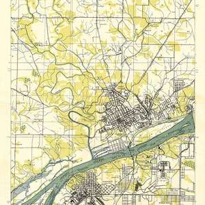1936 Topo Karte vom Florence Alabama Quadrangle