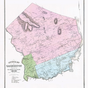 1882 Mapa de Sanbornton Nueva Hampshire