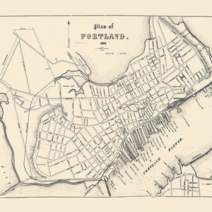 1858 Map of Portland Maine