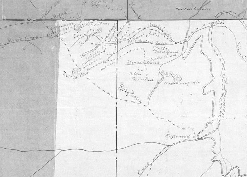 1894 Map of Lawrence County South Dakota Etsy