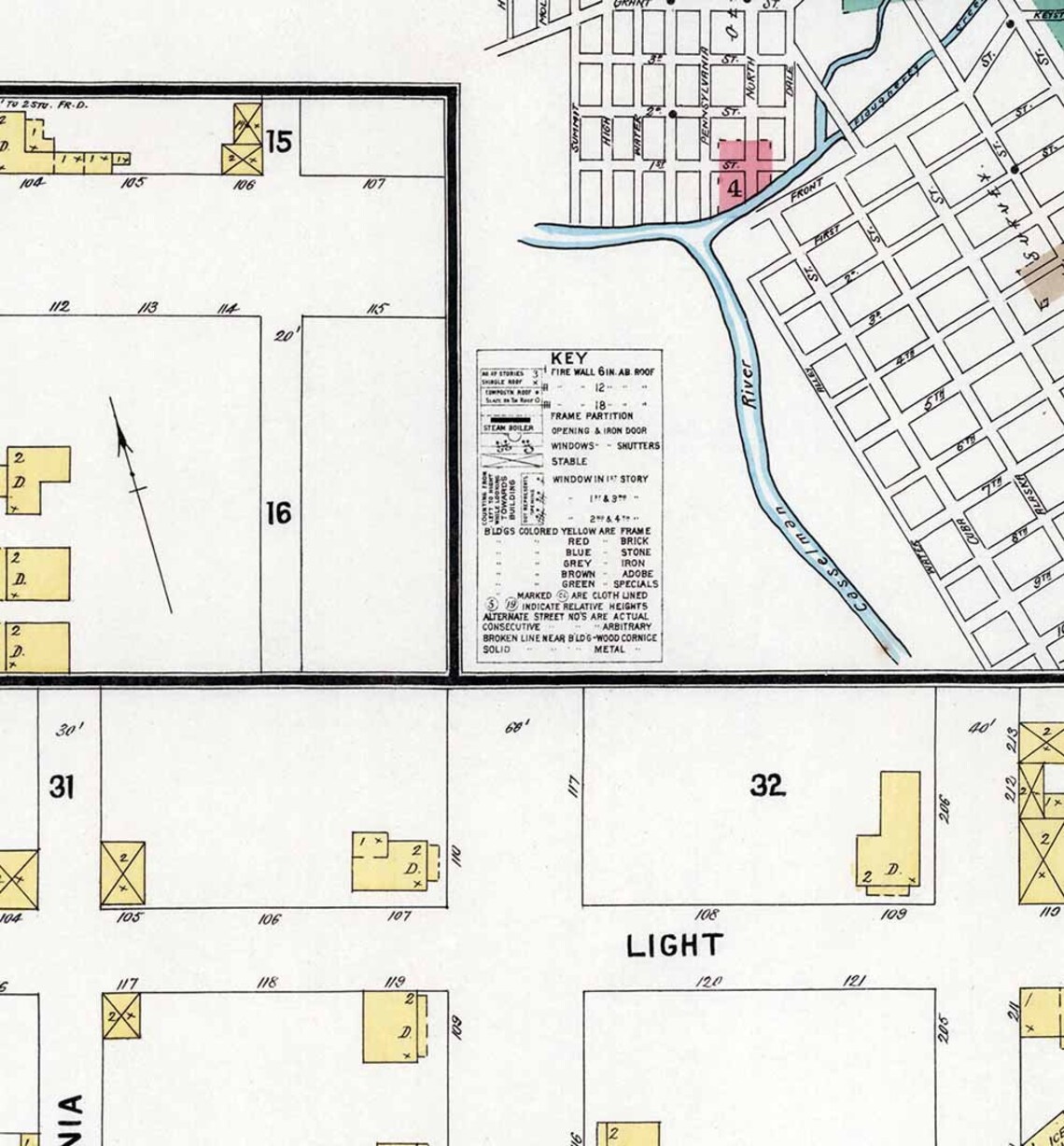 1897 Town Map of Meyersdale Somerset County Pennsylvania Etsy