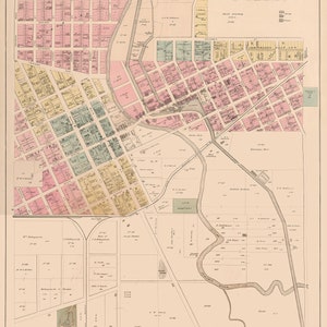 1880 Map of St Marys Auglaize County Ohio