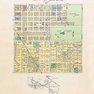 1914 City Map of Oxford Butler County Ohio