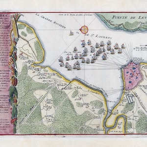 1696 Map of Quebec City Quebec Canada
