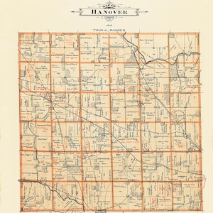1914 Karte von Hannover Township Butler County Ohio