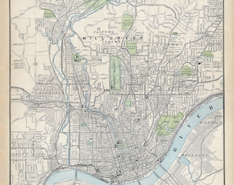 1902 Map of Cincinnati Ohio