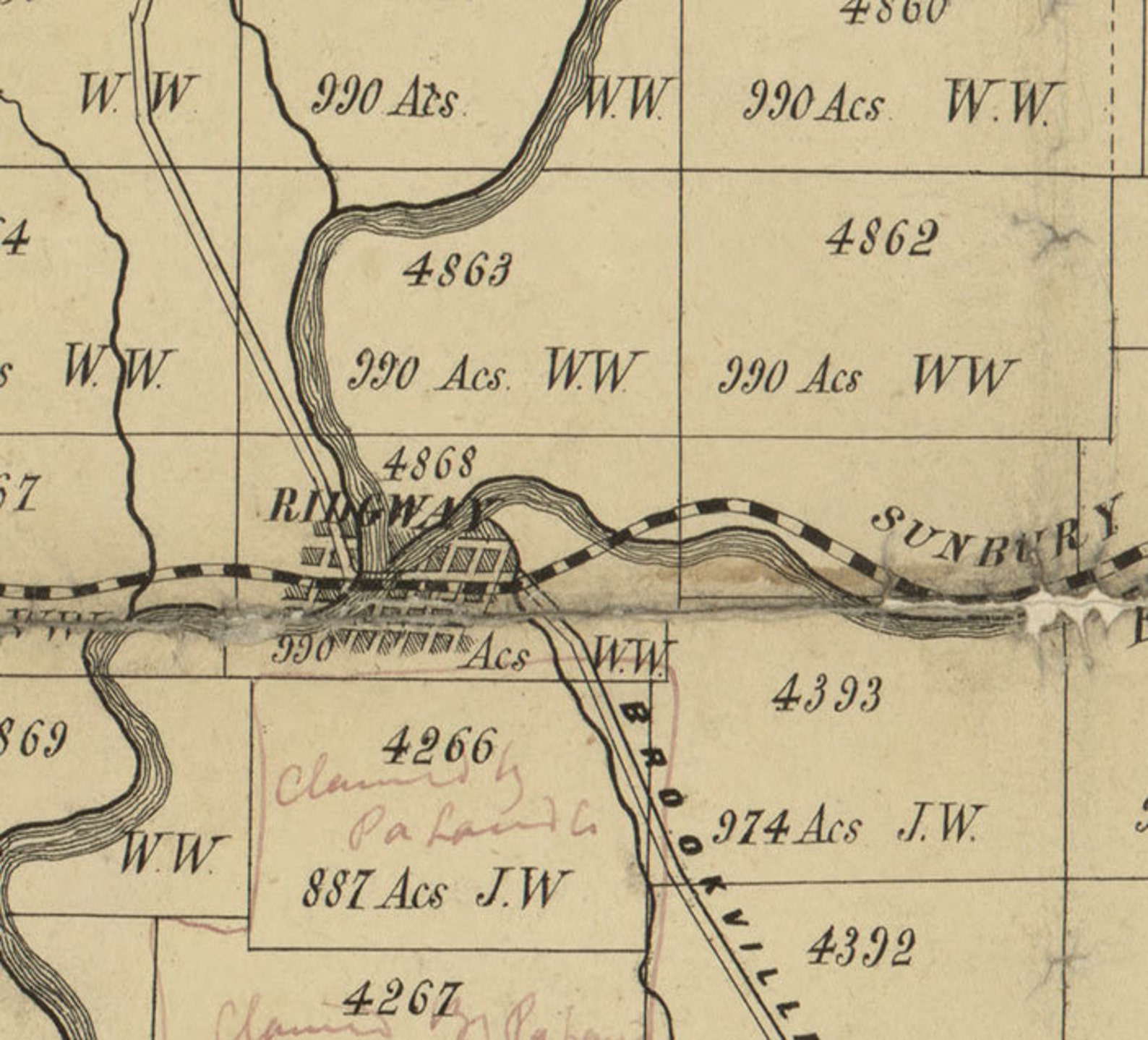 1855 Farm Line Map of Elk County PA Ridgeway Genealogy Etsy