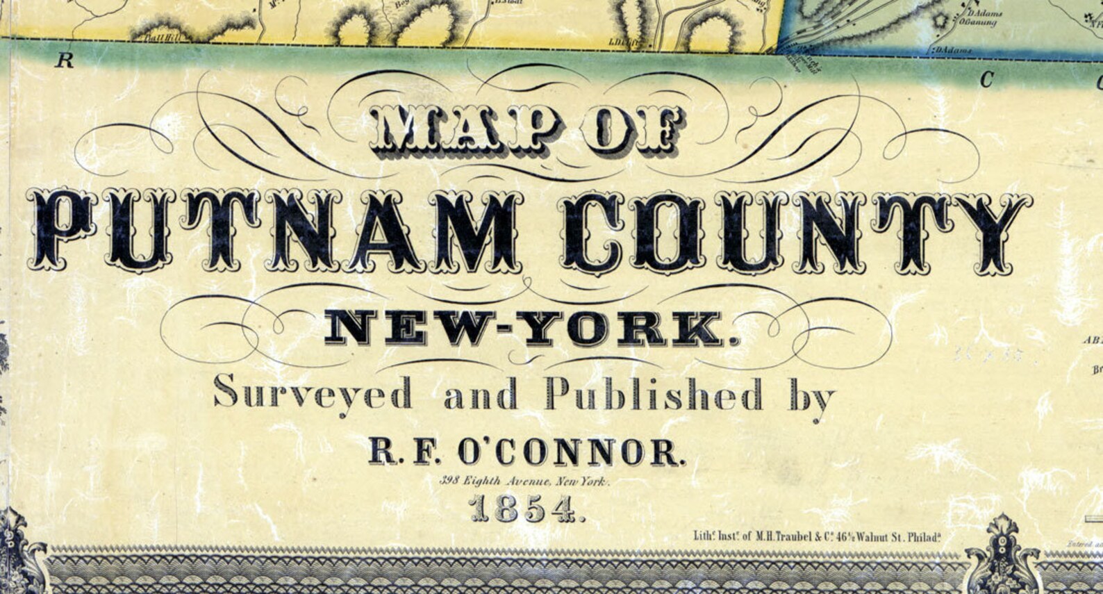 1854 Map of Putnam County New York Etsy