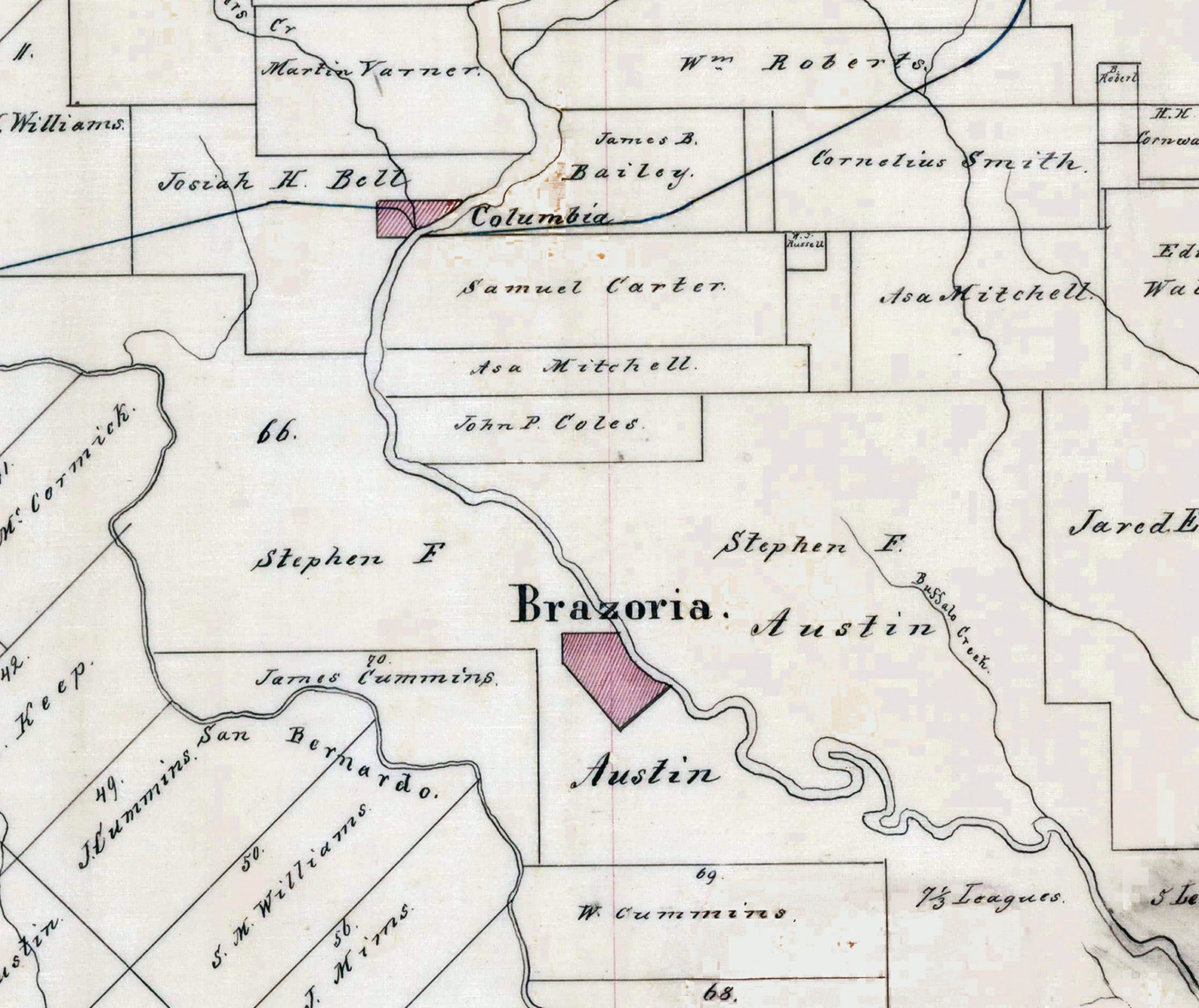 1864 Map of Brazoria County Texas Etsy UK