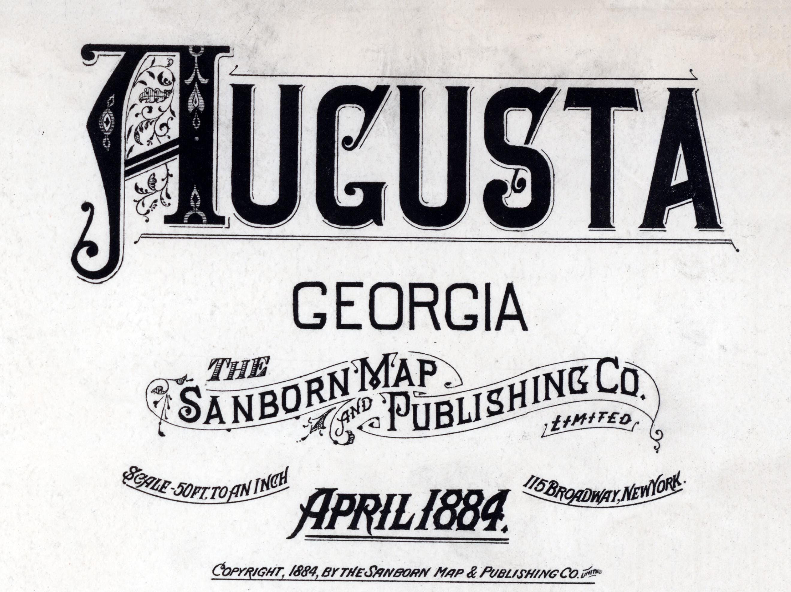 1884 Town Map of Augusta Georgia - Etsy