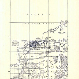 1919 Topo Karte von Falls Minnesota