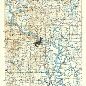 Carte topographique 1891 de Little Rock, Arkansas, solution saline Taulkner