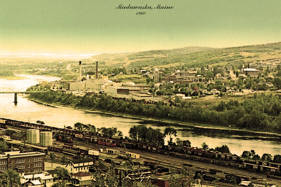 1960 Panoramic of Madawaska Maine Etsy