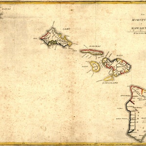 1837 Map of the Hawaiian Islands