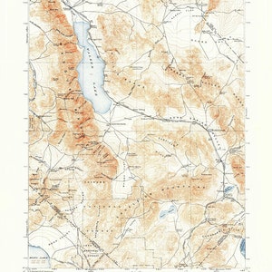 1909 Topo Karte von Hawthorne Nevada Walker Lake